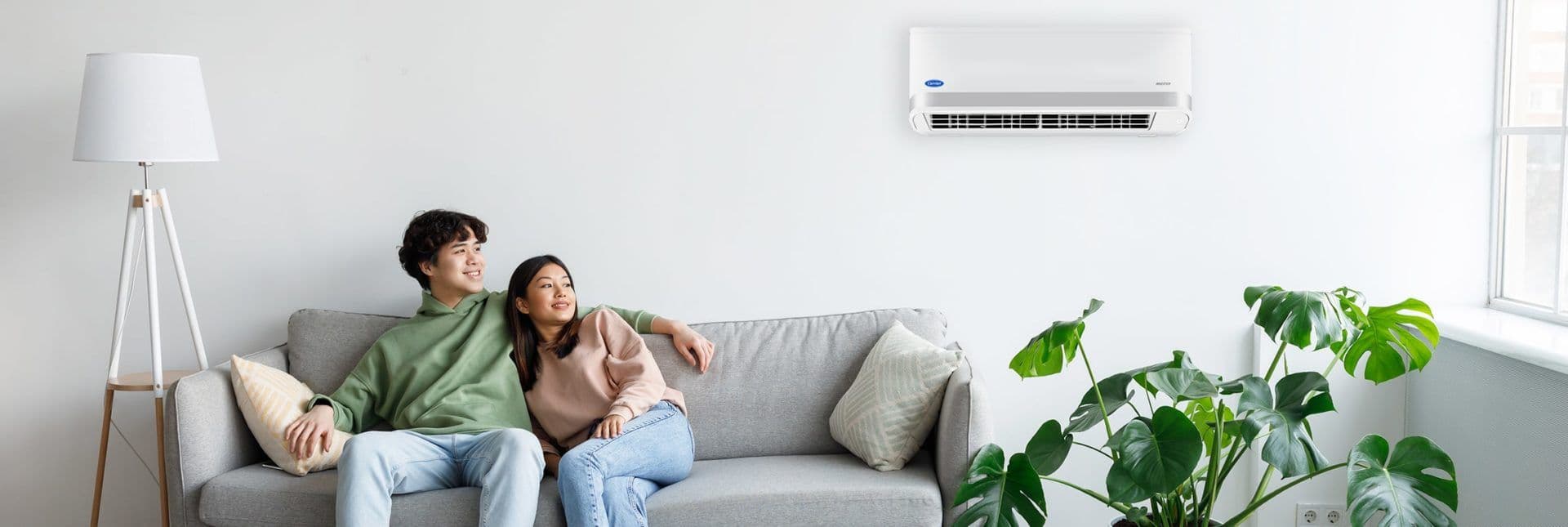 Cool cozy air from Carrier split type aircon in a living room
