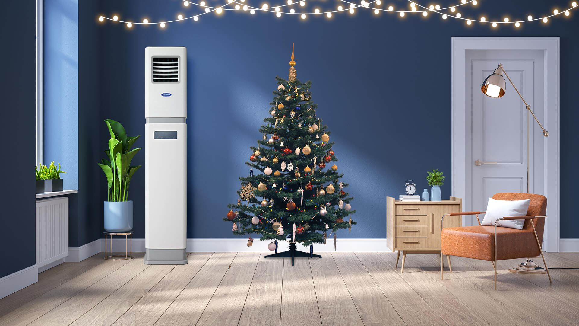 carrier-neo-aircon-in-a-christmas-styled-living-room